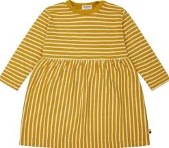Kleid langarm gestreift mit Rippe
