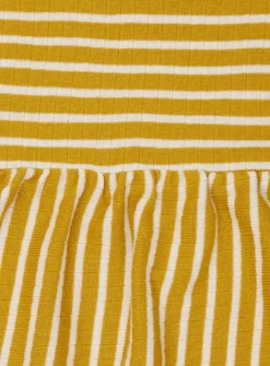 Kleid langarm gestreift mit Rippe