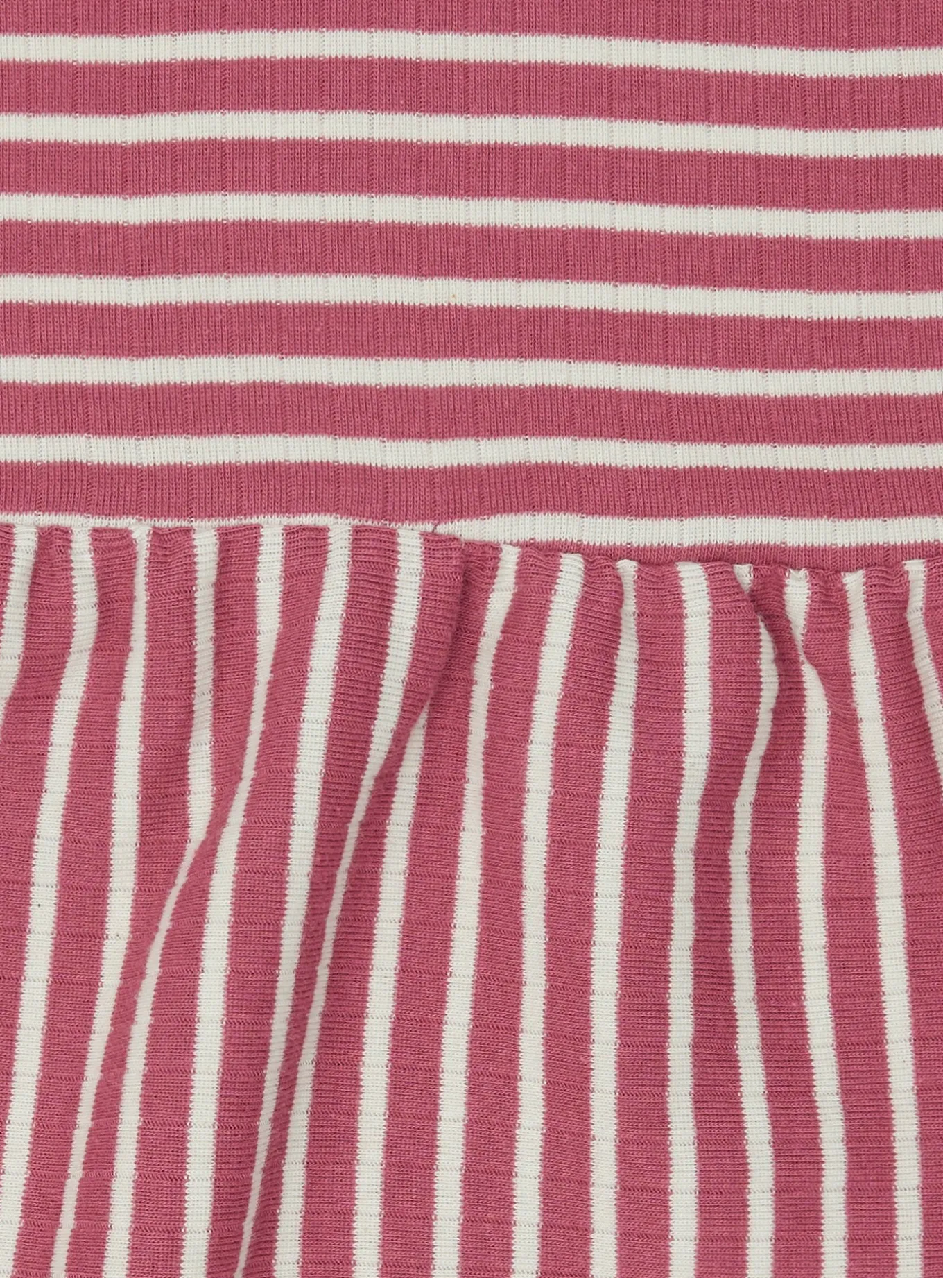 Kleid langarm gestreift mit Rippe