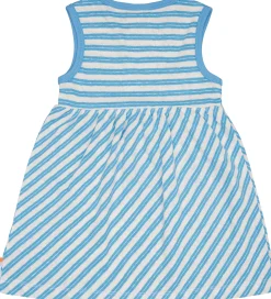 Kleid Streifen mit Leinen