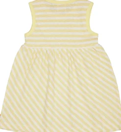 Kleid Streifen mit Leinen