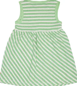Kleid Streifen mit Leinen