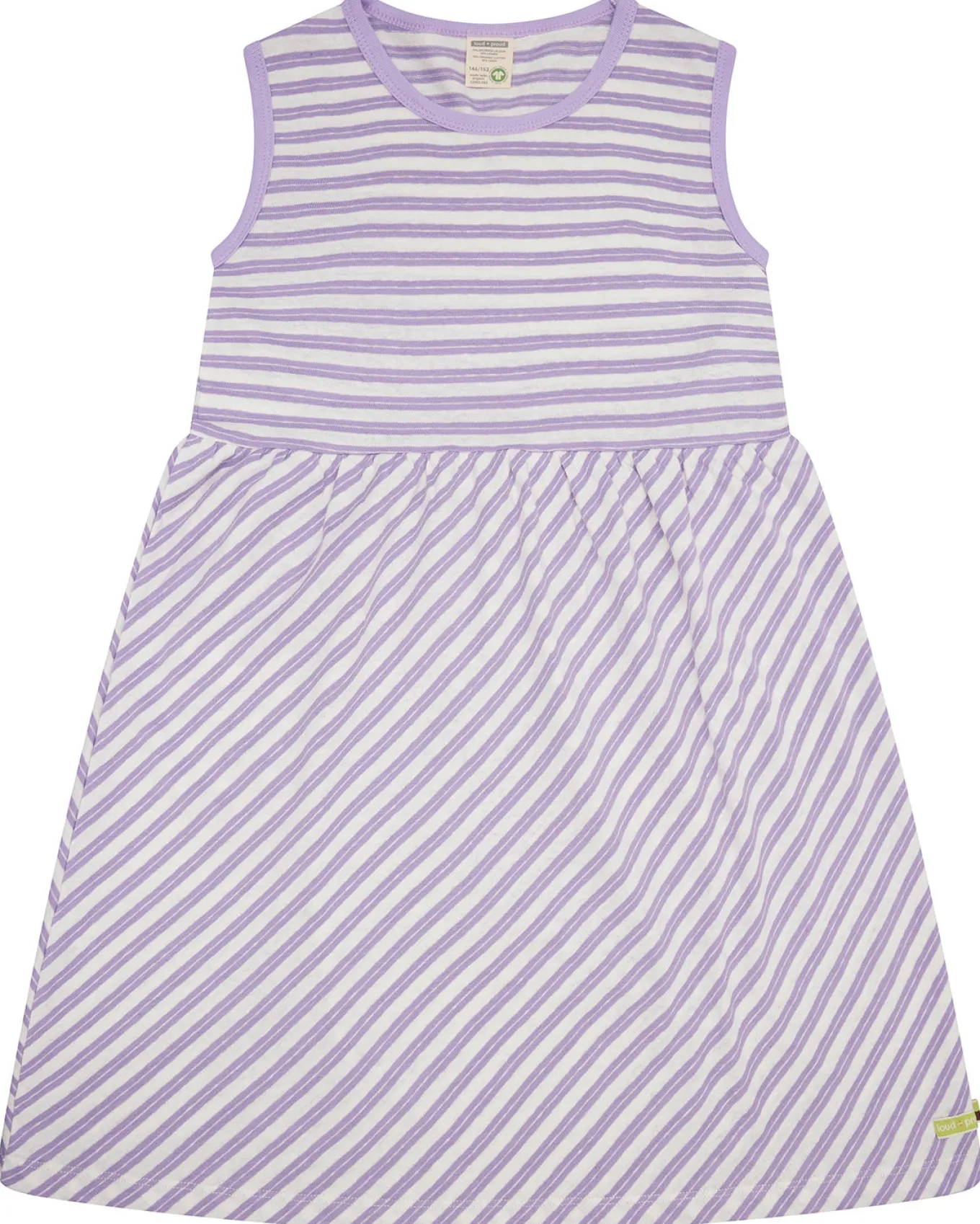 Kleid Streifen mit Leinen