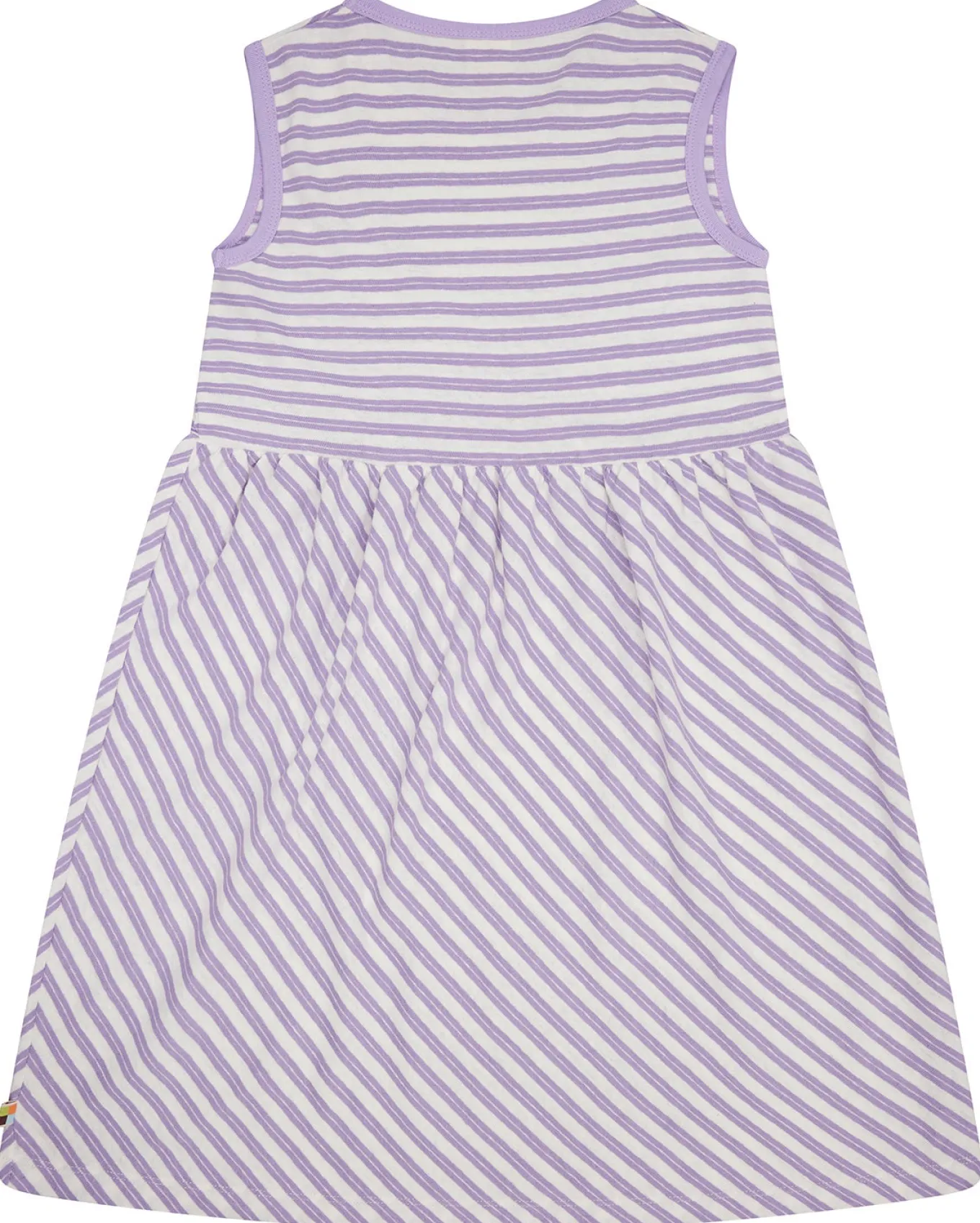 Kleid Streifen mit Leinen