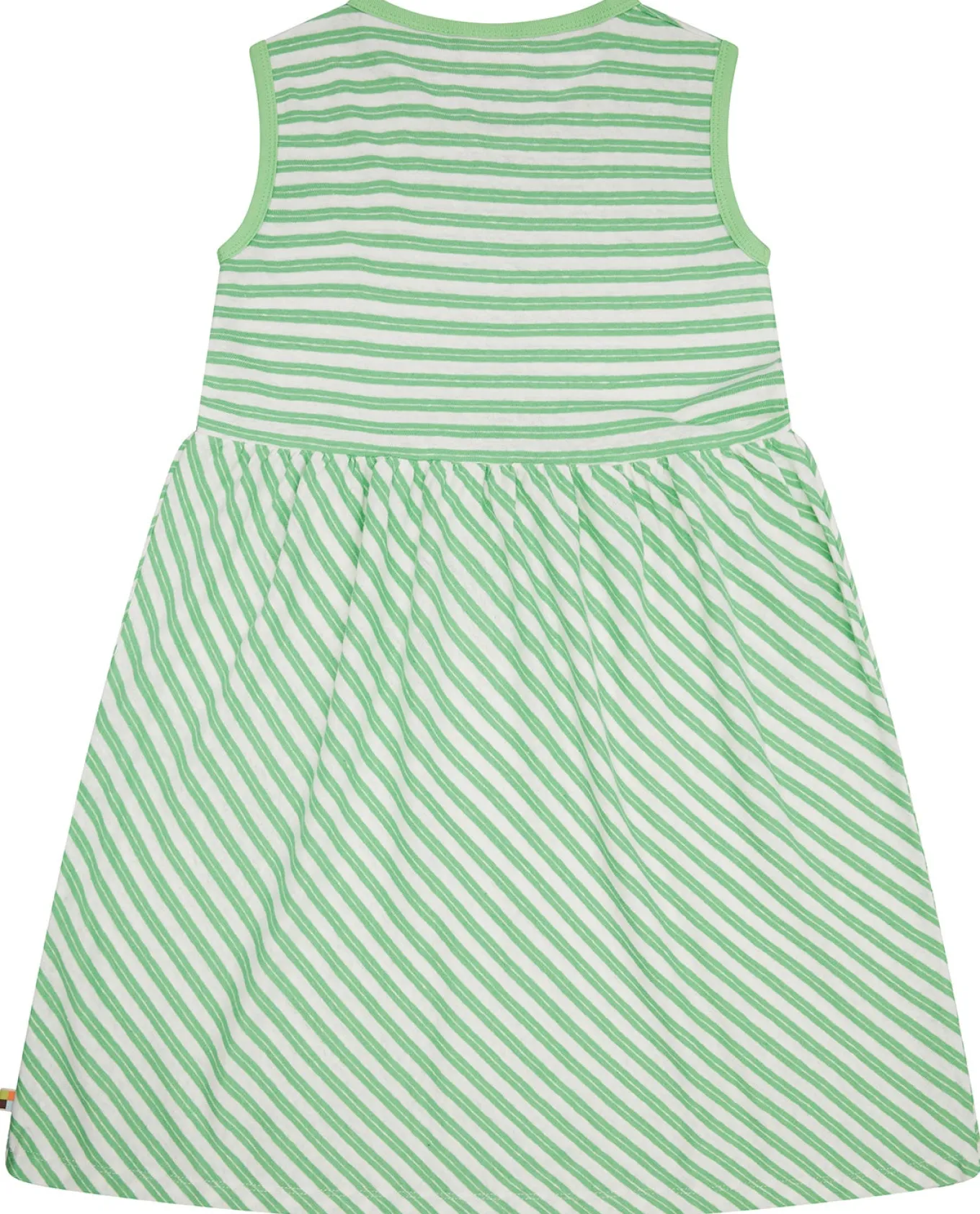 Kleid Streifen mit Leinen