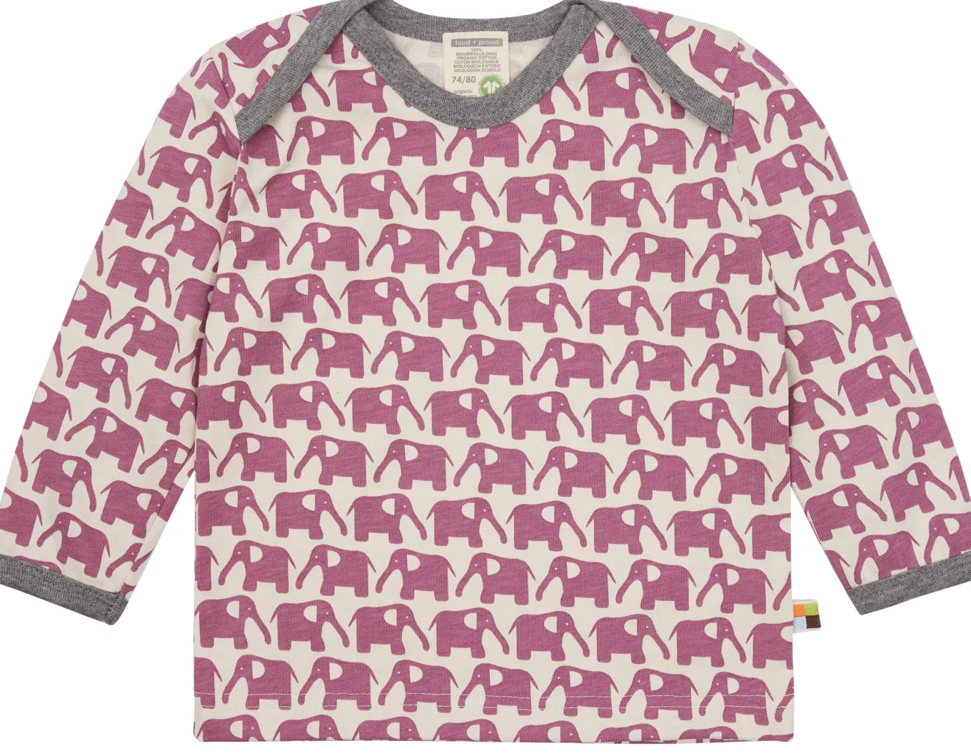Shirt Langarm mit Druck Elefanten