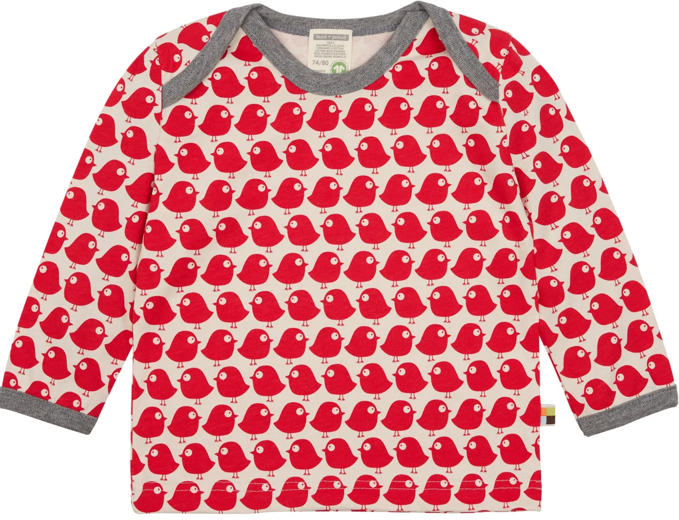 Shirt Langarm mit Druck Vögel
