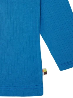 Shirt langarm Uni mit Rippe