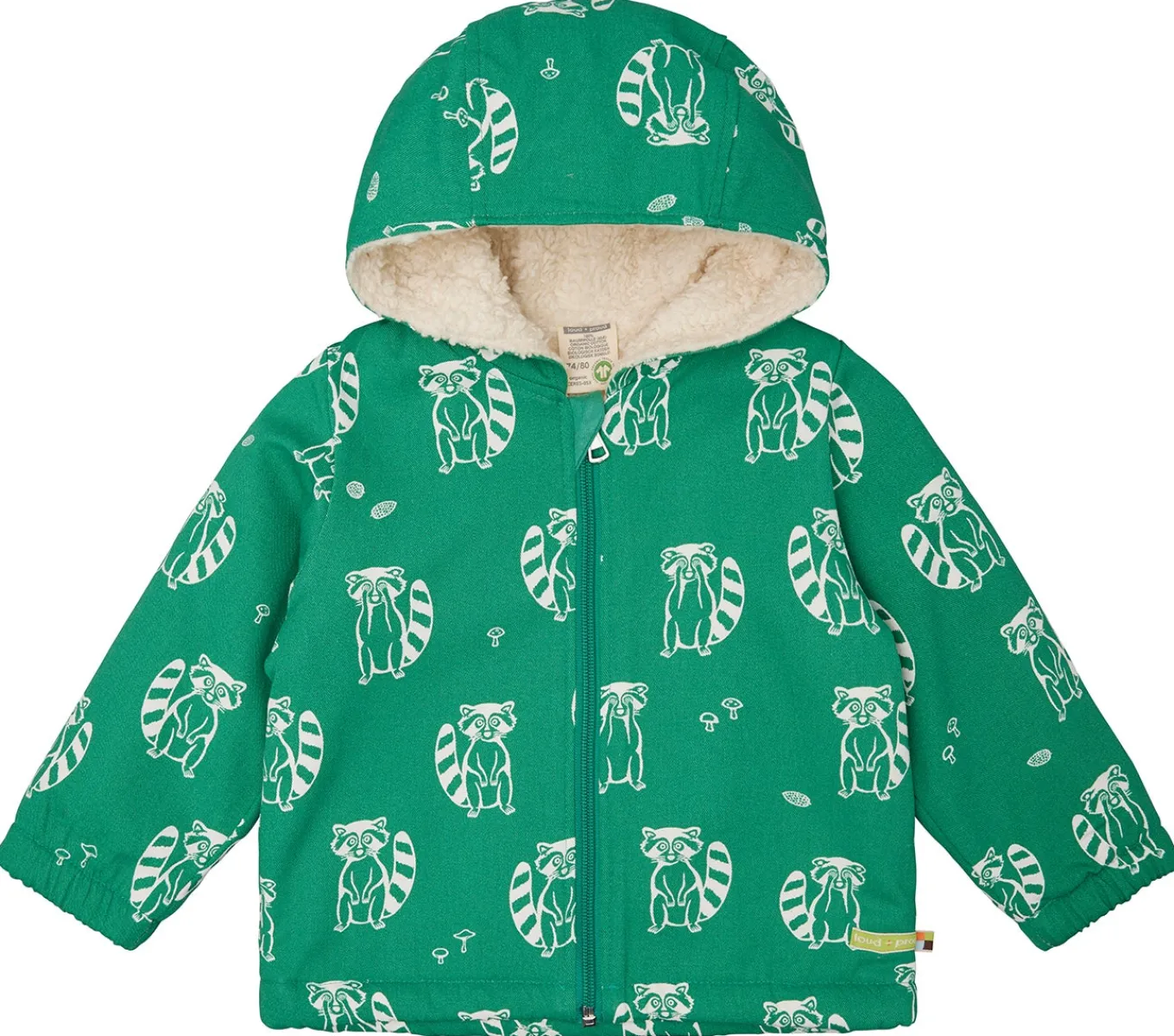 Wasserabweisende Jacke mit Teddyfutter