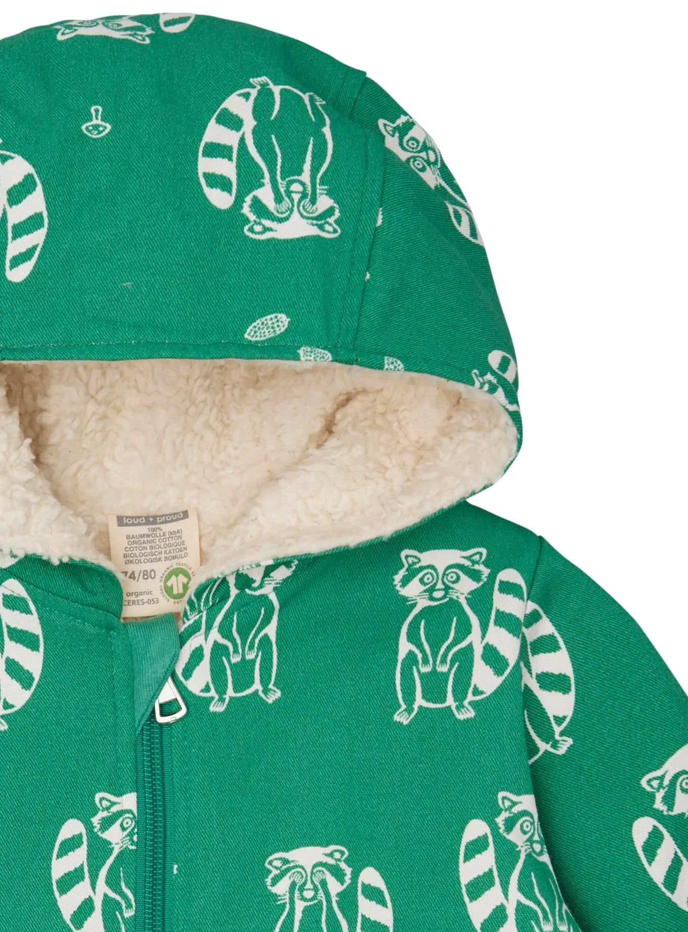 Wasserabweisende Jacke mit Teddyfutter