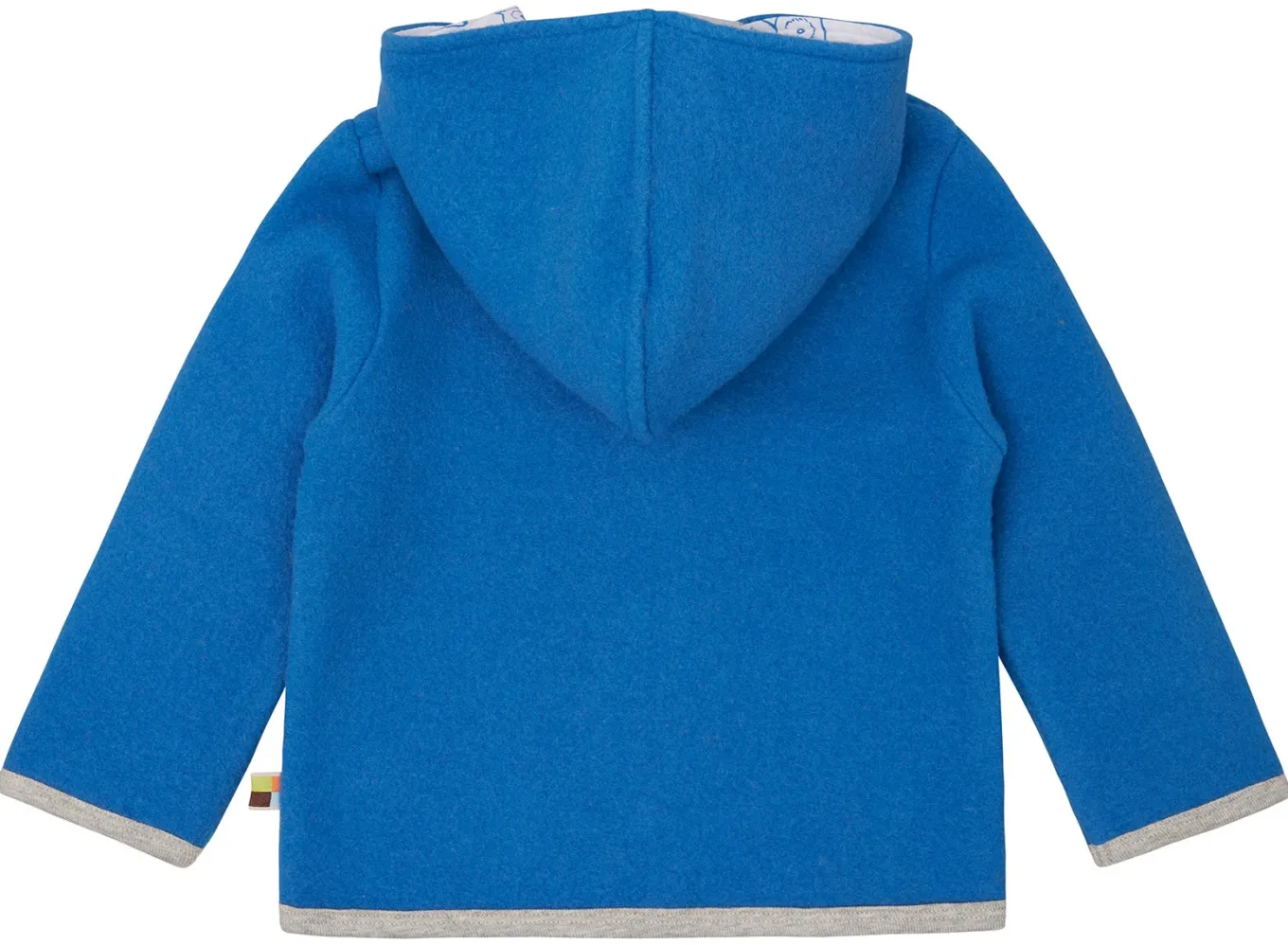 Wollfleece-Jacke mit Kapuze