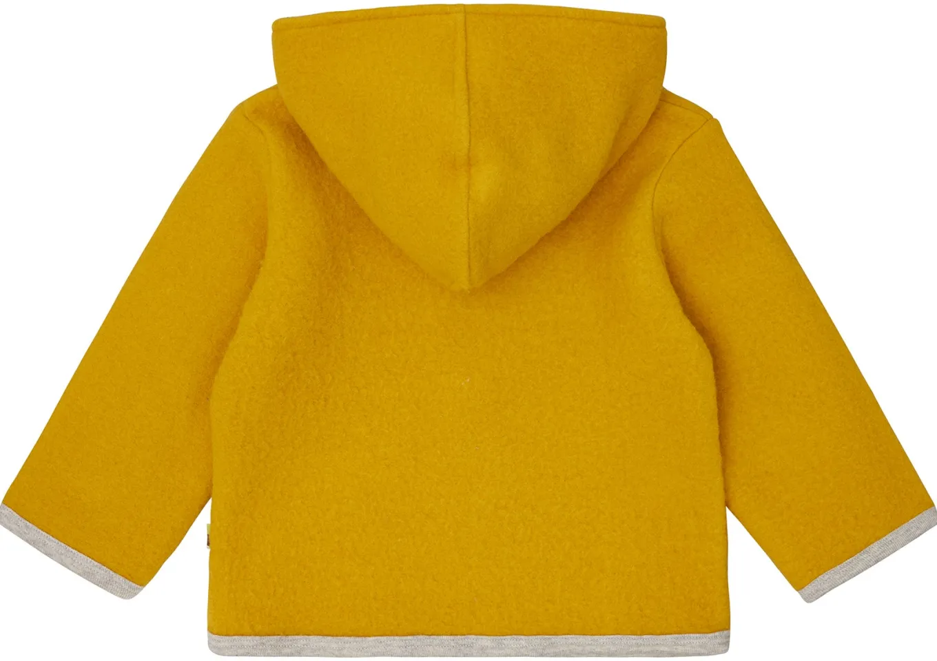 Wollfleece-Jacke mit Kapuze