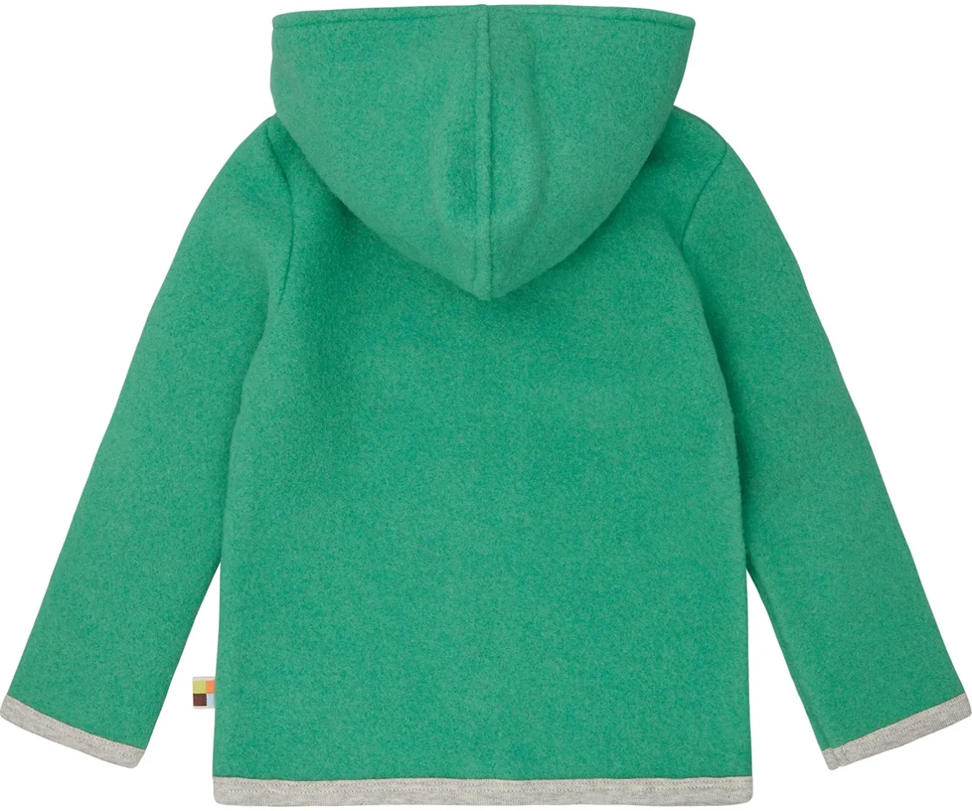 Wollfleece-Jacke mit Kapuze