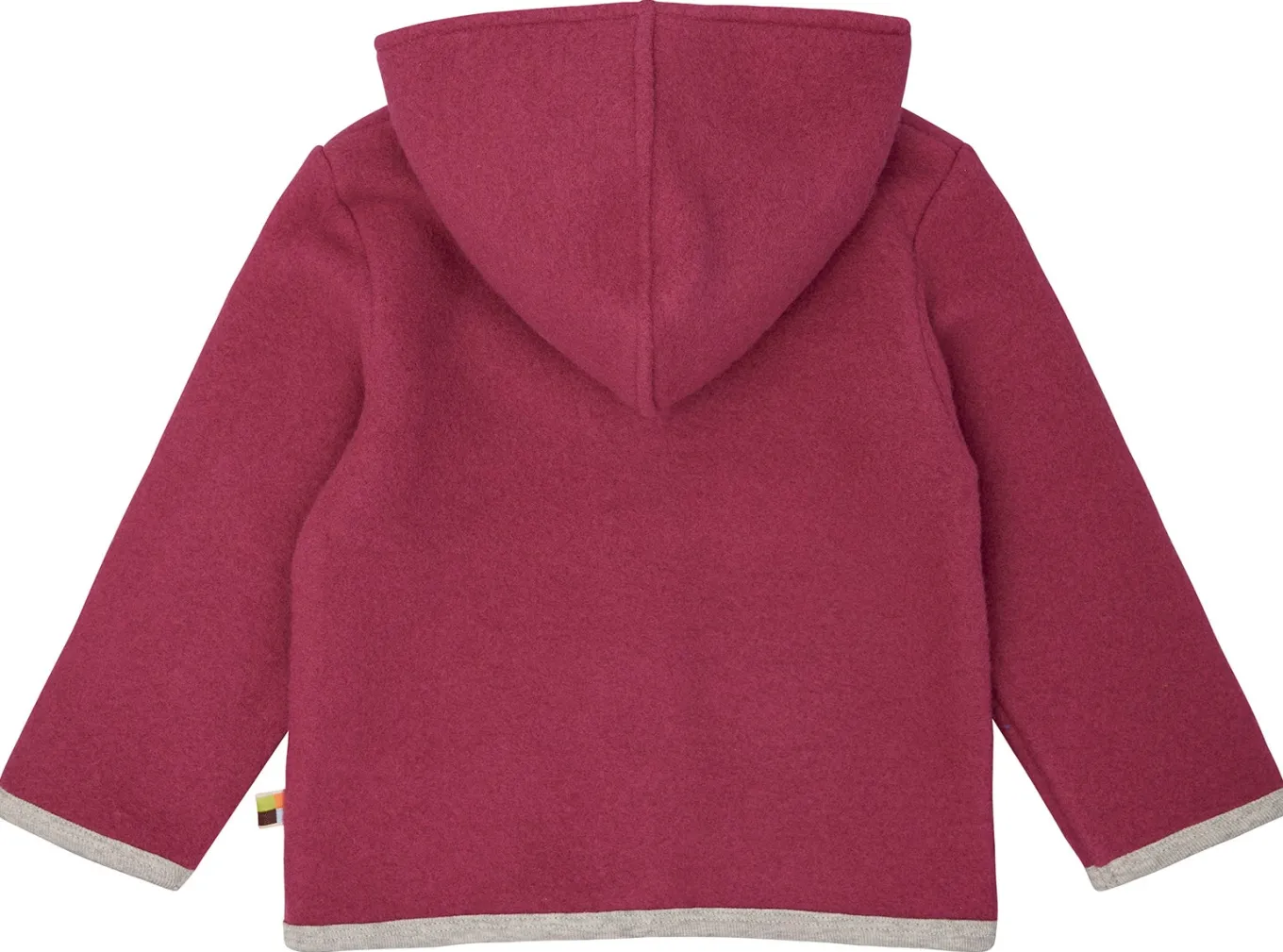 Wollfleece-Jacke mit Kapuze