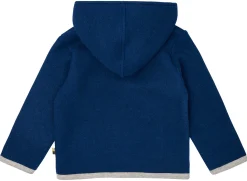 Wollfleece-Jacke mit Kapuze