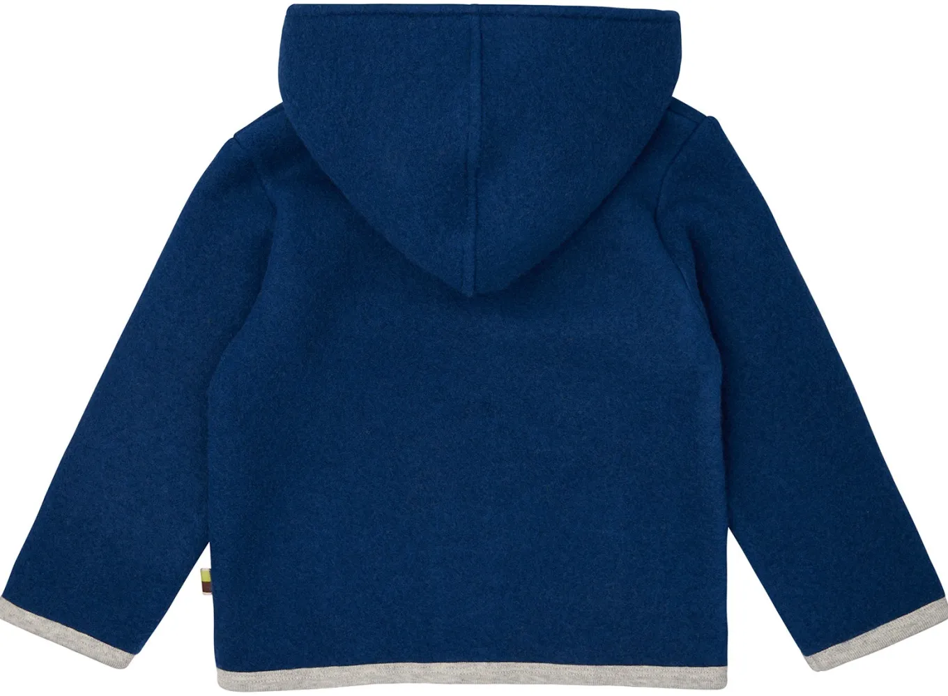 Wollfleece-Jacke mit Kapuze