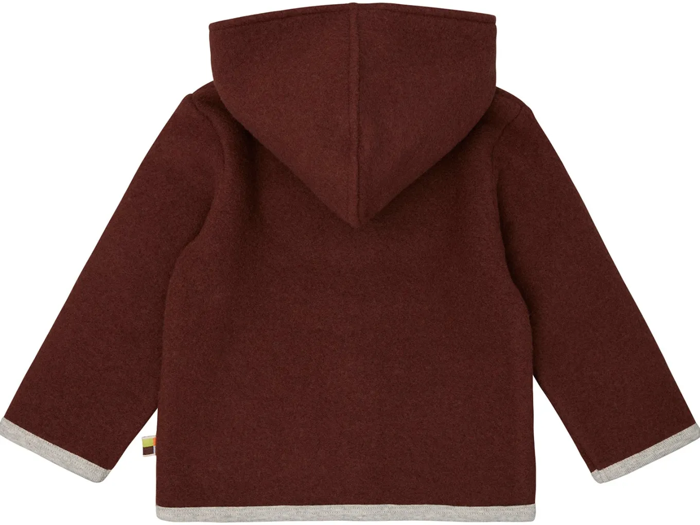 Wollfleece-Jacke mit Kapuze