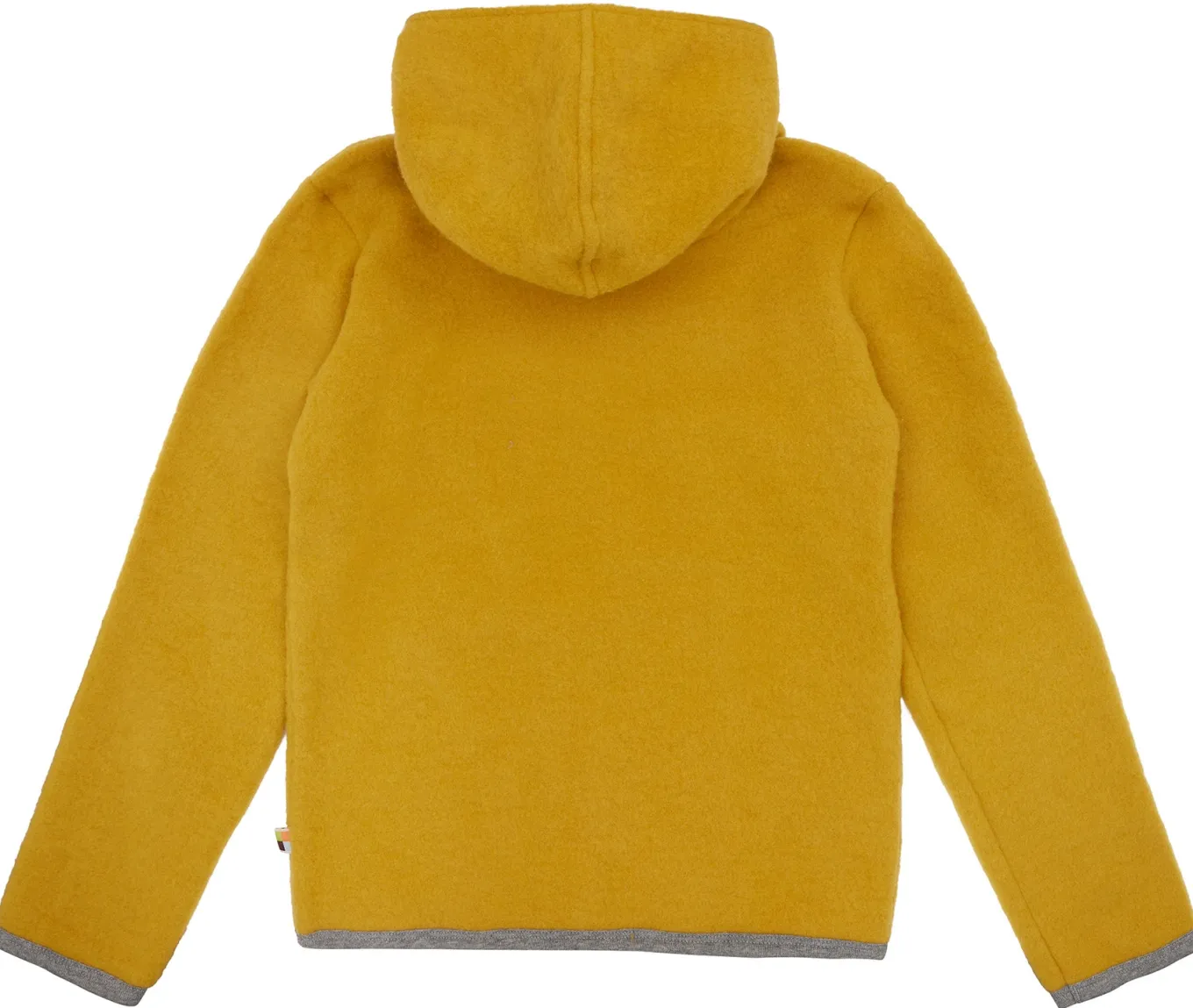 Wollfleece-Jacke mit Kapuze